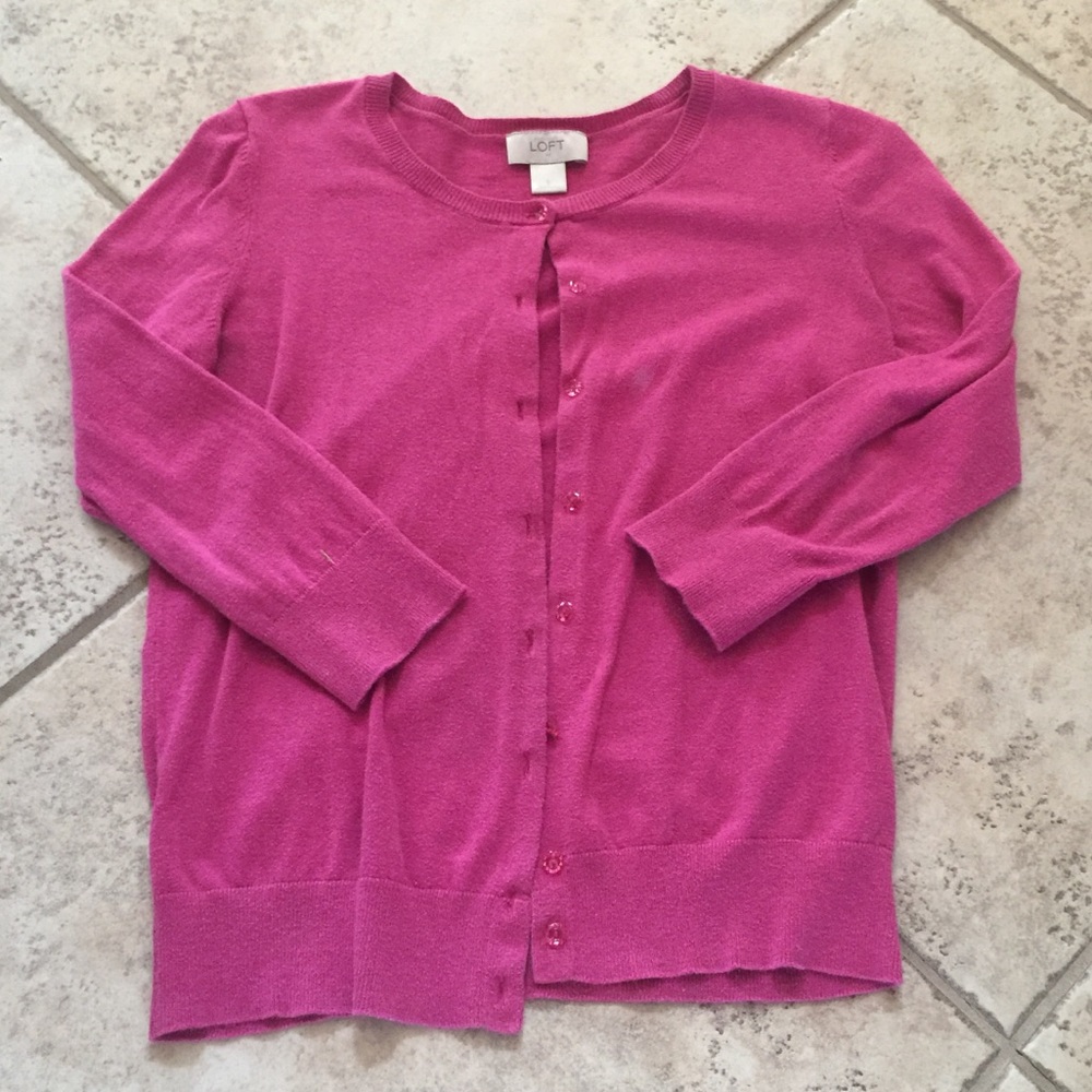 Classic LOFT Outlet Cardigan Pink S.